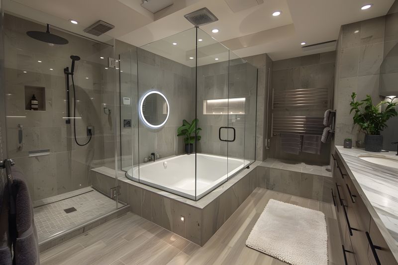 Luxury Bathtub and Shower Combo