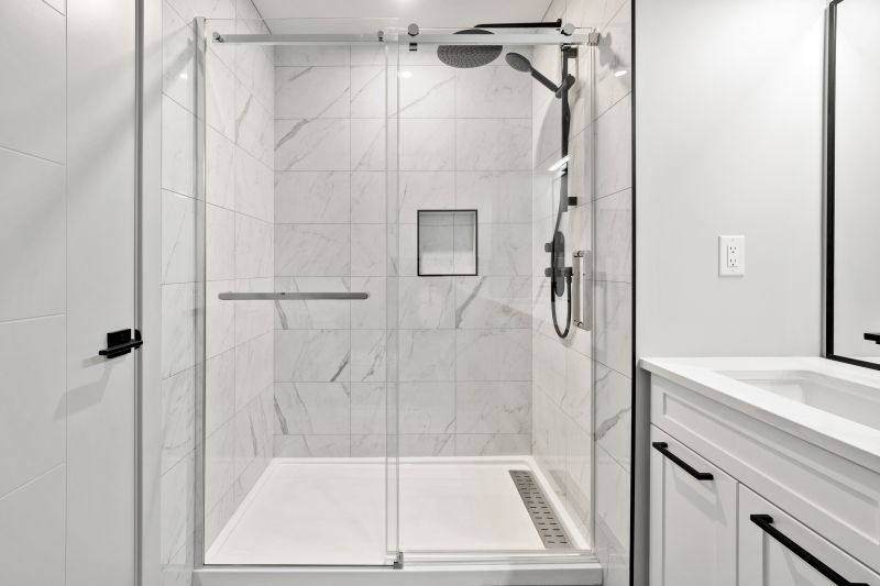 Elegant Shower with Tile Accents